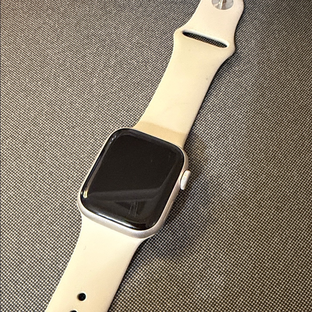 Apple Smartwatch with Cream Band